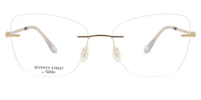 Seventh Street 7a592 Women's Glasses, Gold, Size 53 In White