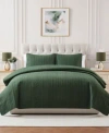 Seventh Studio Cable Knit Pinsonic Microfiber Quilt Sets In Green