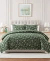 Seventh Studio Merry Botanical Print Pinsonic Microfiber Quilt Sets In Green