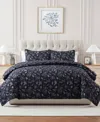 Seventh Studio Merry Sketched 3-pc. Quilt Set, Full/queen In Blue