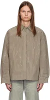 Seventh Taupe M5 Jacket In Ash Brown
