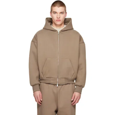 Seventh Taupe V2 Zip Hoodie In Brown