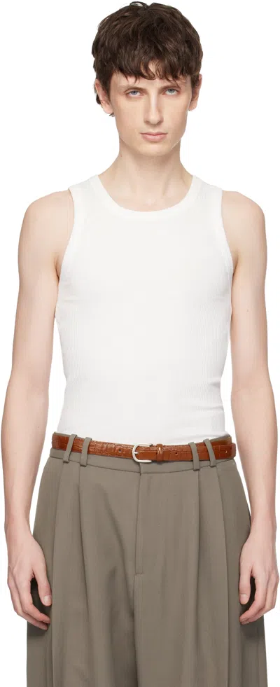 Seventh White Base Rib Tank Top