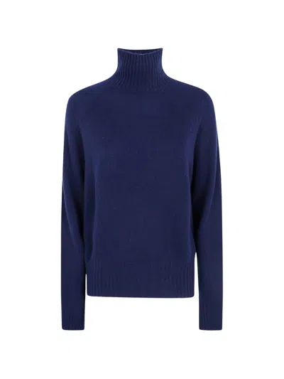Seventy 100% Cashmere Crewneck Sweater In Navy