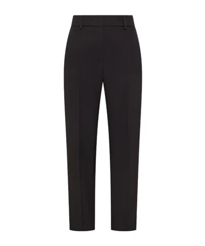 Seventy Ankle-length Carrot-fit Pants In Technical Fabric In Black