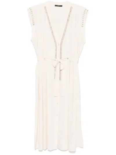 Seventy Bead-embellished Midi Dress In White