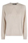 Seventy Diamond-pattern Sequin-embellished Sweater In Gray