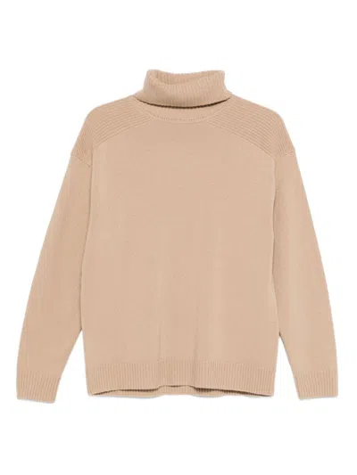 SEVENTY BEIGE WOOL AND CASHMERE TURTLENECK SWEATER SEVENTY