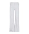 Seventy Light Blue Flared Belt-loops Cotton Pants In White