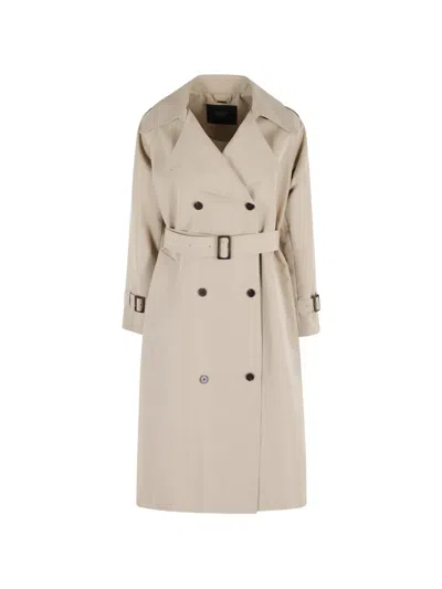 Seventy Belted Double-breasted Jacket In Brown