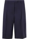 Seventy Bermuda Popeline Fine Cotone Stretch In Blue