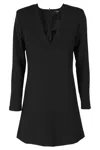 Seventy Bistretch Dress With V-neck And Long Sleeves