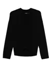 Seventy Black Cashmere And Wool V-neck Sweater  In Black