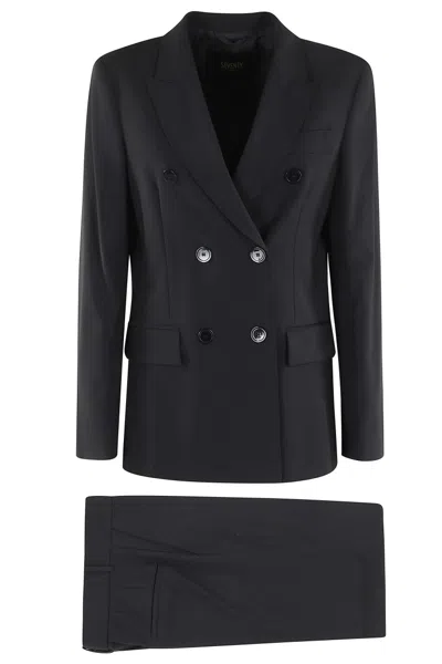 SEVENTY SEVENTY BLACK COOL WOOL FABRIC SUIT
