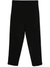 SEVENTY SEVENTY BLACK ELASTICATED DRAWSTRING WAISTBAND TROUSERS