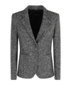 Seventy Tailored Gray Jacket With Notched Lapel In Black