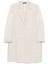 Seventy Textured Long Coat With Notched Collar