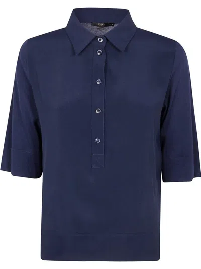 Seventy Blue Cotton Blended Polo