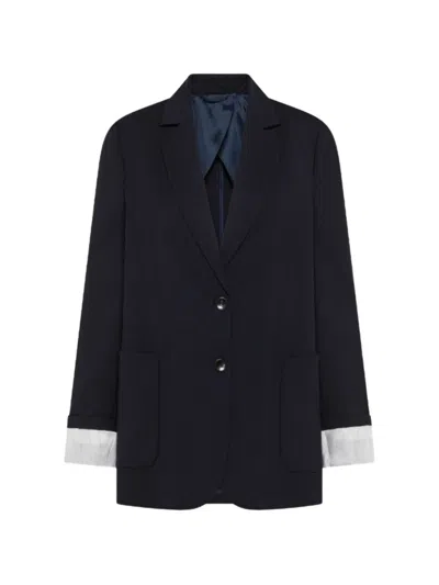 Seventy Blue Wool Jacket