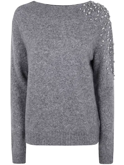 Seventy Boatneck Sweater In Gray
