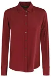 Seventy Bordeaux Long-sleeved Shirt With Regular Collar In Red