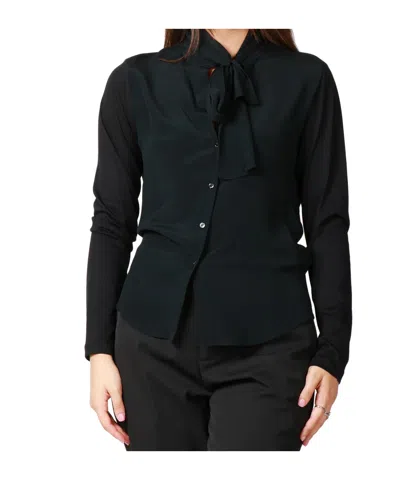 Seventy Bow Shirt In Black