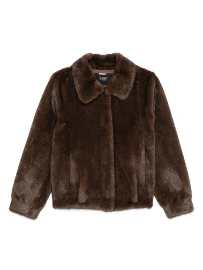 Seventy Brown Faux Fur Jacket