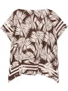 Seventy Leaves-print Blouse