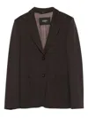 Seventy Brown Single-breasted Button Blazer In Brown