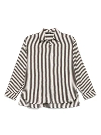 SEVENTY BROWN STRIPE SHIRT