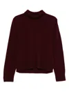 Seventy Burgundy Cashmere And Wool Turtleneck Sweater
