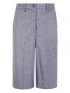 Seventy Button-fastening Cotton Shorts In Blue