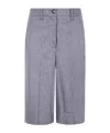 Seventy Button-fastening Cotton Shorts In Gray