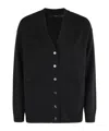 Seventy V-neck Wool And Cashmere Cardigan With Button Closure In Black