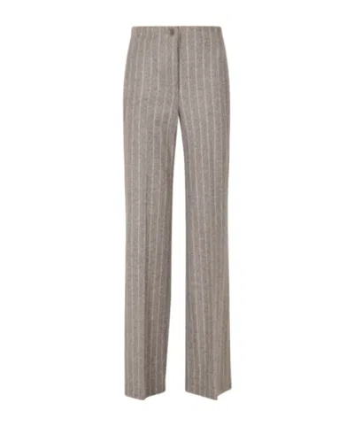 Seventy Pinstripe-pattern Straight-leg Trousers In Gray