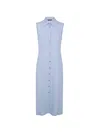 Seventy Buttoned Collared Midi Dress In Blue