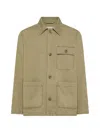 Seventy Buttoned Patch-pocket Overshirt In Neutral