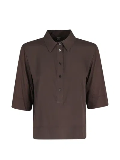 Seventy Buttoned Polo Shirt In Brown
