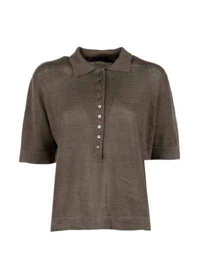 Seventy Buttoned Polo Shirt In Green