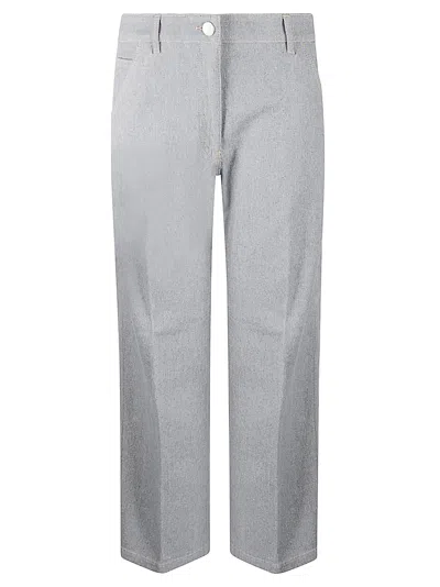Seventy Buttoned Straight Trousers In Avion Blue
