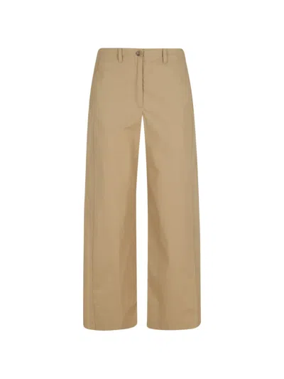 Seventy Wide-leg Casual Pants In Brown
