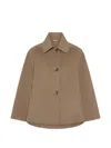 Seventy Button-fastening Spread-collar Coat In Brown