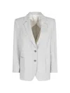 Seventy Button-up Blazer In White