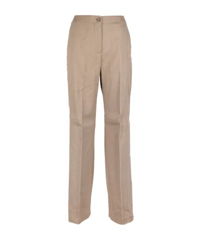 Seventy Button-up Casual Pants In Brown