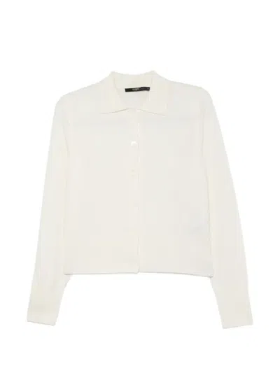 Seventy Button-up Collared Cardigan In White