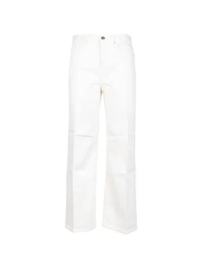 Seventy Button-up Straight-leg Trousers In White