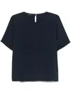 Seventy Navy Blue Blouse With Short Sleeves In Blue