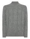 Seventy Cable-knit High-neck Sweater In Gray