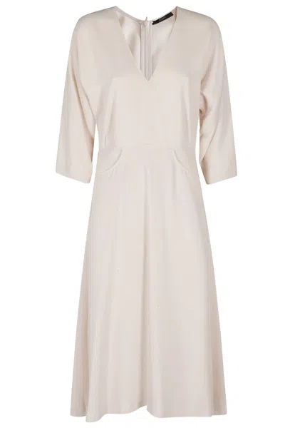Seventy Cady Crepe Midi Dress - Cream In White