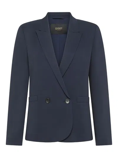 Seventy Cady-texture Blazer In Blue